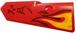 Technic, Panel Fairing #22 Very Small Smooth, Side A with Flames and 'KAI' Pattern (Sticker) - Set 70667