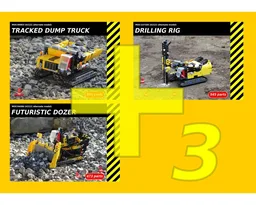 42121 alternates - Tracked Dump Truck, Futuristic Dozer and Drilling Rig