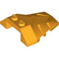 Lego Brick Wedged, Sloped 4 x 4 Triple with 3 Ridges on Slope / Bright Light Orange