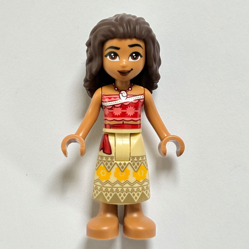 Lego Moana - Red Top, Dark Tan Skirt