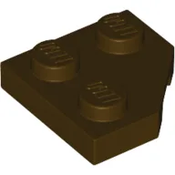 Wedge Plate 2 x 2 Cut Corner / Dark Brown