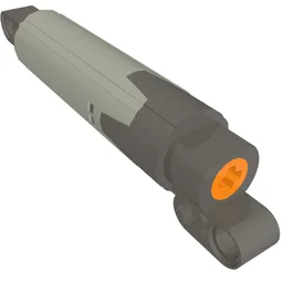 Technic Linear Actuator with Dark Bluish Gray Ends [Improved Version] / Light Bluish Gray