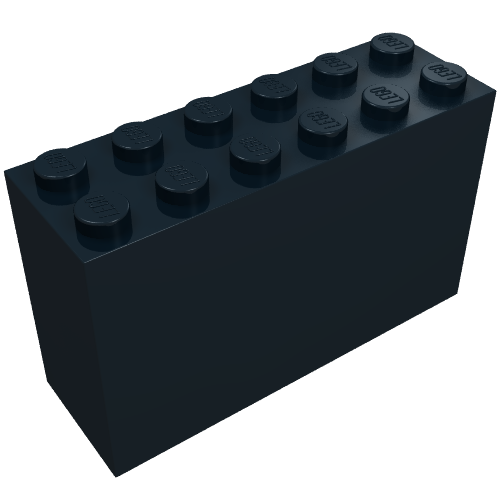 Lego Brick 2 x 6 x 3 / Black