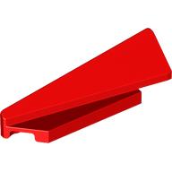 Lego Brick Wedged, Sloped 1 x 5 x 1 1/3 Left / Red
