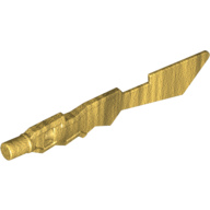 Lego Weapon Sword with Jagged Edges [Plain] / Pearl Gold