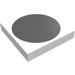 Tile 2 x 2 with Large Black Circle Print / White