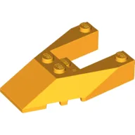 Brick Wedged, Sloped 6 x 4 Cutout, Stud Notches / Bright Light Orange