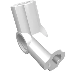 Technic Axle and Pin Connector Angled #5 - 112.5° / White