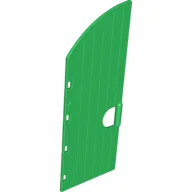 Duplo Door 1 x 3 1/2 x 6 2/3 with Curved Top and Open Handle - Castle / Green