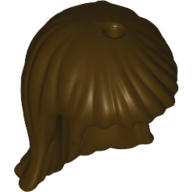 Lego Hair Long Straight [2 Holes] / Dark Brown