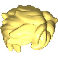 Lego Hair Tousled and Sticking Out on Both Sides / Bright Light Yellow