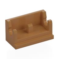 Lego Hinge Brick 1 x 2 Base / Medium Nougat