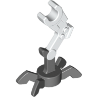 Lego Leg Mechanical with Dark Bluish Gray Foot Print / White
