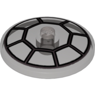 Lego Dish 4 x 4 Inverted [Radar] with Cockpit Print / Trans-Brown