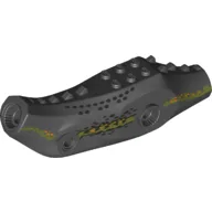 Animal Body Part, Dinosaur, Indoraptor Body with Olive Green Side Stripes and Orange and Black Spots / Black