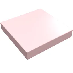 Tile 2 x 2 with Groove / Light Pink