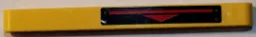 Technic, Liftarm Thick 1 x 11 with Red Stripe and Triangle Pattern (Sticker) - Set 8364