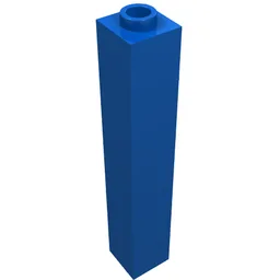 Brick 1 x 1 x 5 with Blocked Open or Hollow Stud / Blue