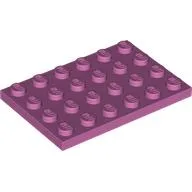 Plate 4 x 6 / Medium Dark Pink