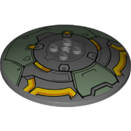 Lego Dish 8 x 8 Inverted [Radar] with Overwatch Wrecking Ball with Sand Green Background print