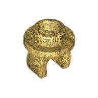 Lego Plate Special Round 1 x 1 with Hollow Stud and Underside Clip / Pearl Gold