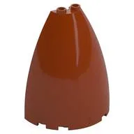 Cone Half 6 x 3 x 6 (Elliptic Paraboloid) / Dark Orange