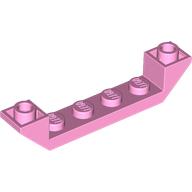Lego Brick Sloped Inverted 45° 6 x 1 Double with 1 x 4 Recessed / Bright Pink