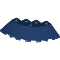 Brick Round Corner 6 x 6 with 33° Slope and Facet Cutout / Dark Blue