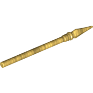 Lego Weapon Pike / Spear Elaborate with Pearl Gold Tip / Pearl Gold