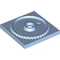 Turntable 4 x 4 Square Base, Locking / Bright Light Blue