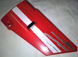 Technic, Panel Fairing #18 Large Smooth, Side B with White Stripe, Black Air Intake and Scratches Pattern (Sticker) - Set 42029