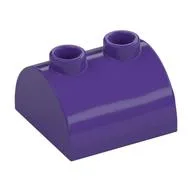 Brick Curved 2 x 2, Two Top Studs / Dark Purple