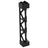 Support 2 x 2 x 10 Girder Triangular Vertical - Type 4 - 3 Posts, 3 Sections / Black