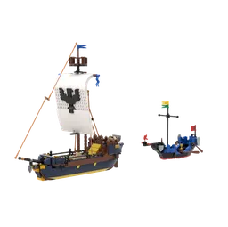 Wolfpack Tower & Medieval Ship - Classic Castle