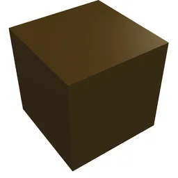 Minifig Head Special, Cube [Plain] / Dark Brown