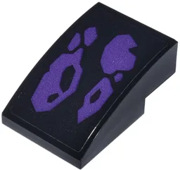 Slope, Curved 3 x 2 with Dark Purple Dragon Scales Pattern (Sticker) - Set 71832