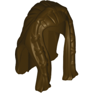 Lego Hair Long with Braided Front / Dark Brown