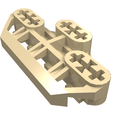 Lego Technic Axle Connector Block 3 x 6 with 6 Axleholes / Tan