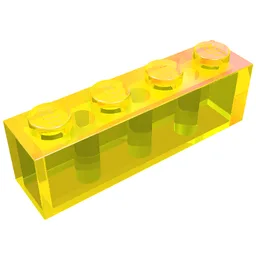 Brick 1 x 4 / Trans-Yellow