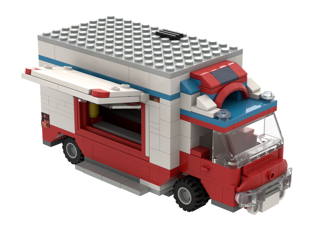 Lego Foodtruck with three Designs, Foodtruck in 3 Versionen