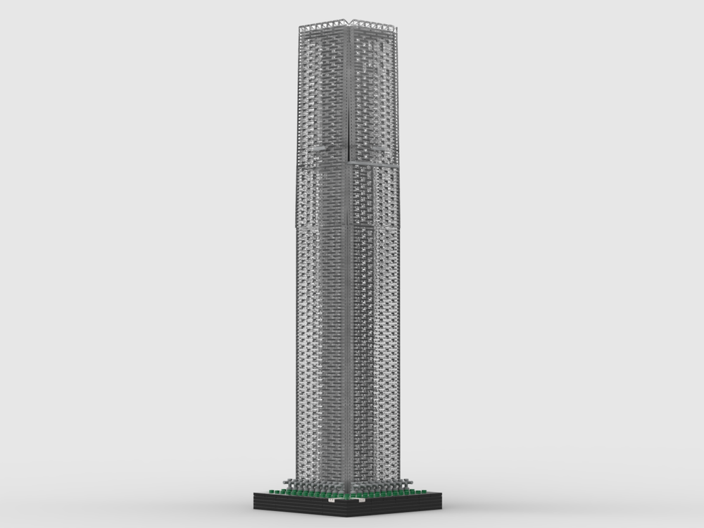 Lego Gran Torre Santiago at 1/650th Scale
