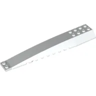 Brick Wedged, Curved 16 x 4 Triple with Inner Ridges / White
