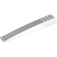 Lego Brick Wedged, Curved 16 x 4 Triple with Inner Ridges / White