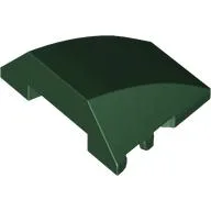 Brick Wedged, Curved 4 x 3 No Studs [Plain] / Dark Green