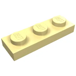 Plate 1 x 3 / Light Yellow