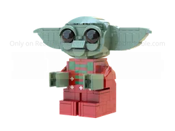 Upscaled Grogu Christmas Minifigure
