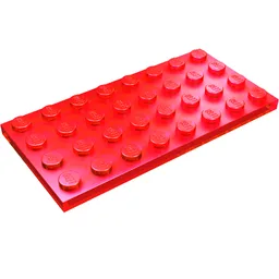 Plate 4 x 8 / Trans-Red