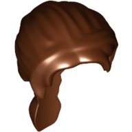 Lego Hair Long with French Braided Ponytail / Reddish Brown