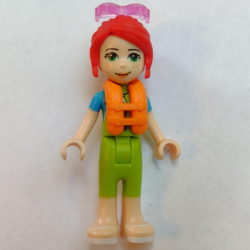 Lego Mia - Lime/Azure Wet Suit, Trans-Purple Glasses