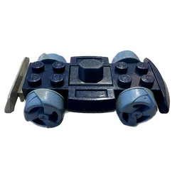 Vehicle Base 4 x 6 Racer Base with Medium Blue Wheels / Dark Blue